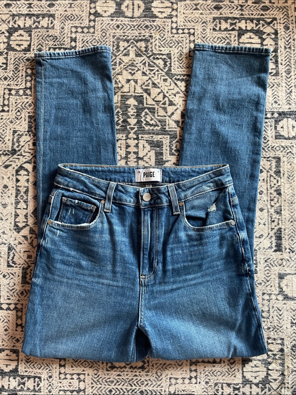 PAIGE Mid-Blue Skinny Jeans